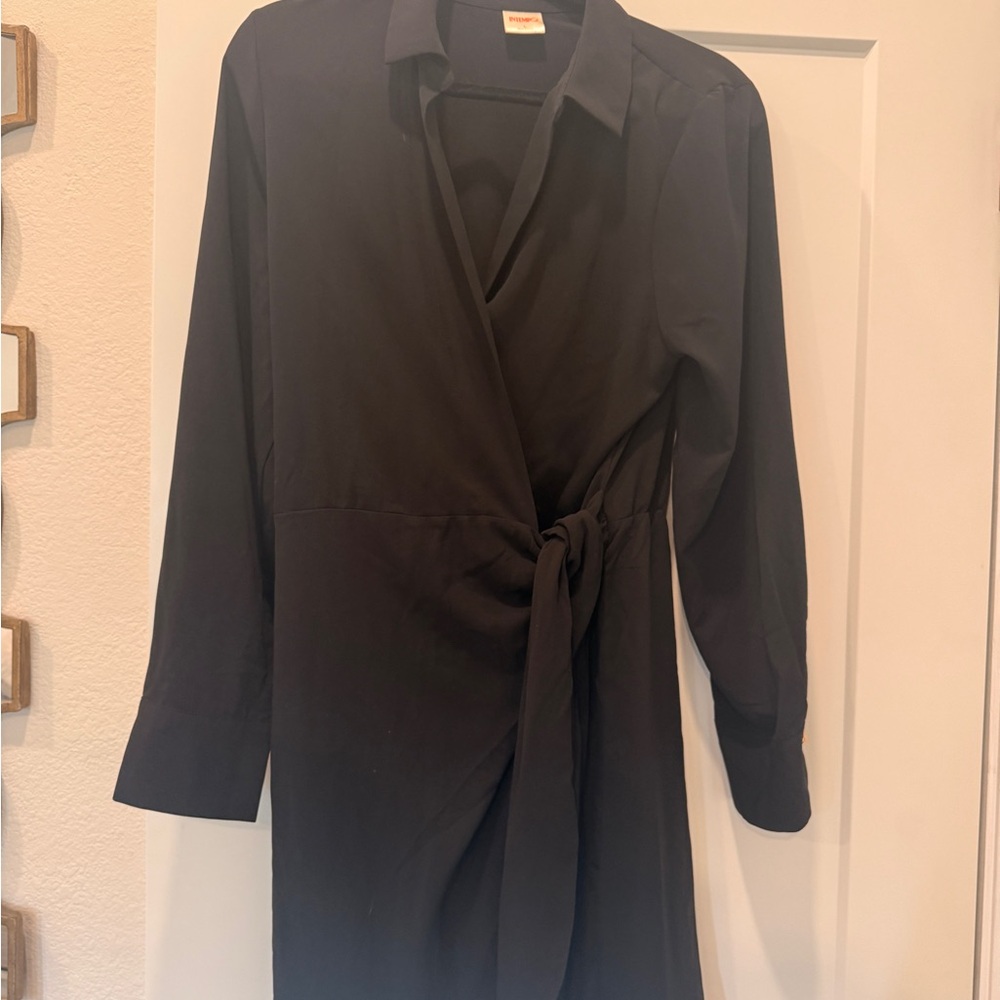 Elegant Black Wrap Dress